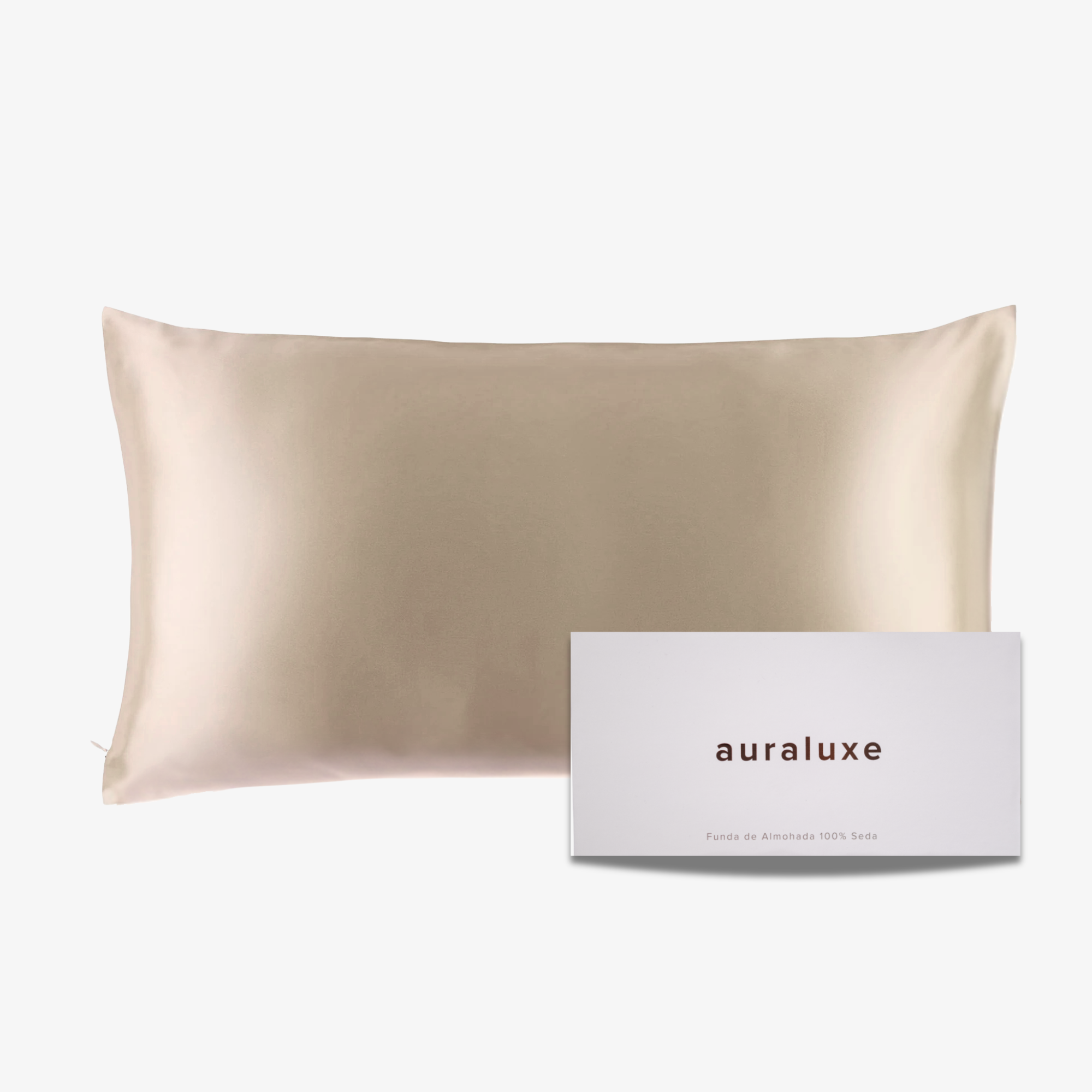 Set 2 Fundas de Seda King Beige