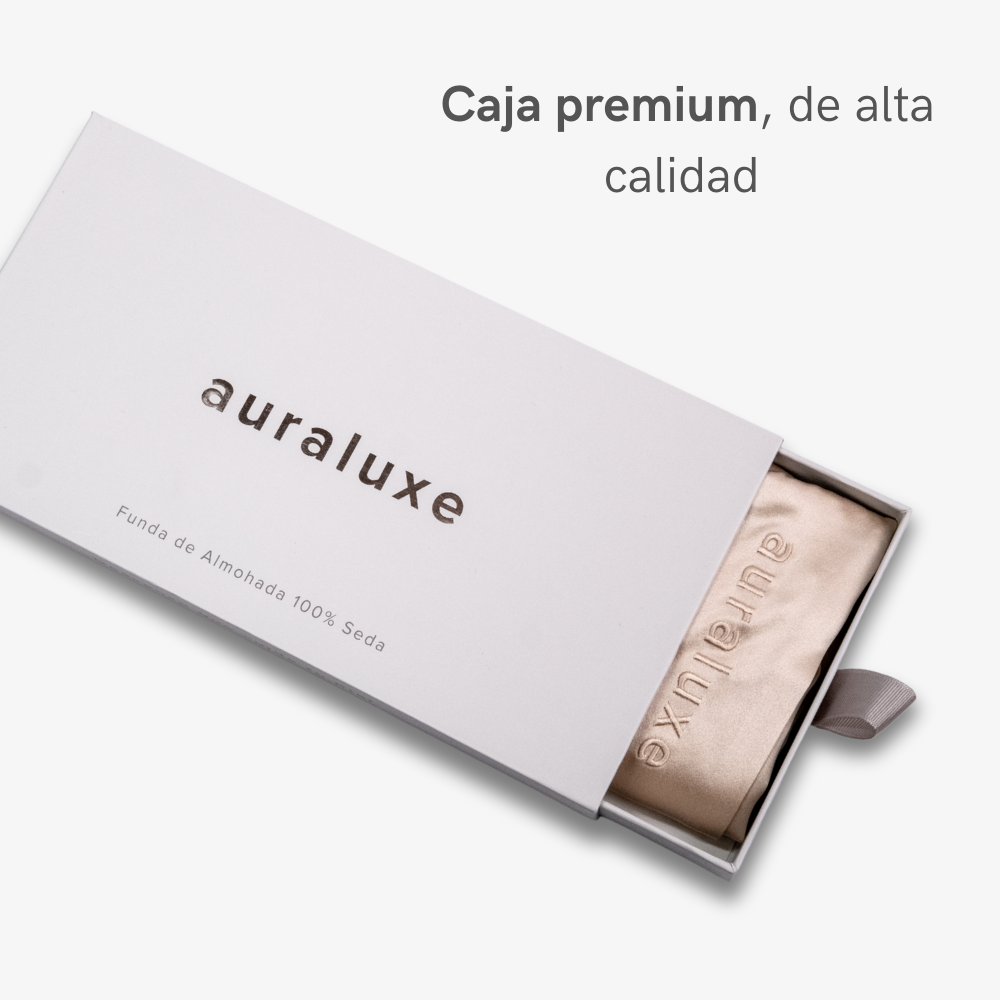 Funda de Seda Almohada Queen Beige