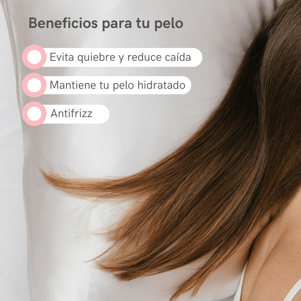 Funda de Seda Almohada Queen Rosa