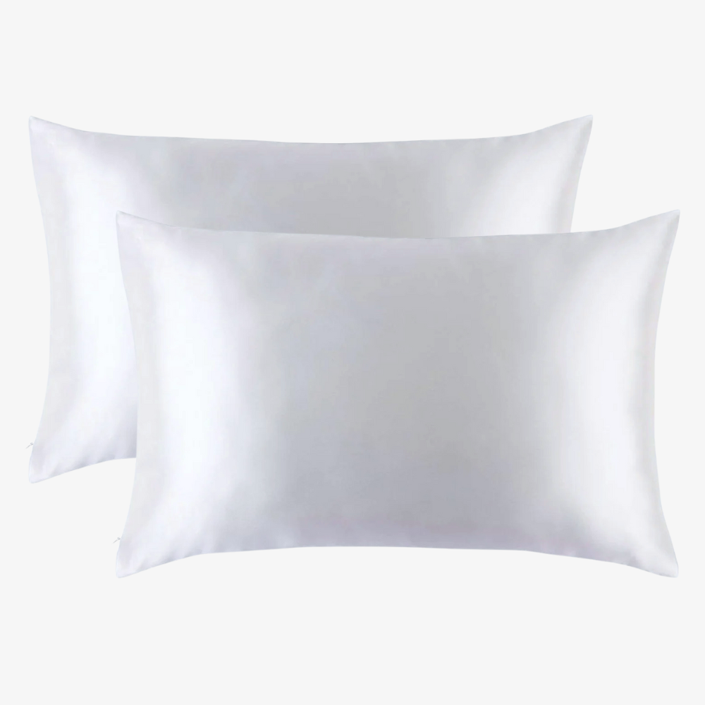 Set 2 Fundas de Seda Queen Blanco