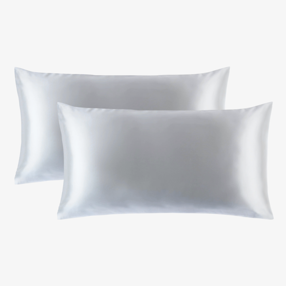 Set 2 Fundas de Seda King Gris