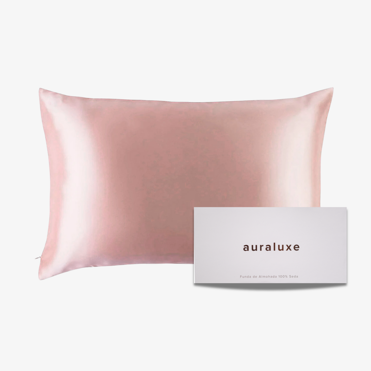 Funda de Seda Almohada Queen Rosa