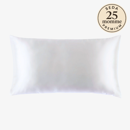 Funda de Seda Almohada King Blanco