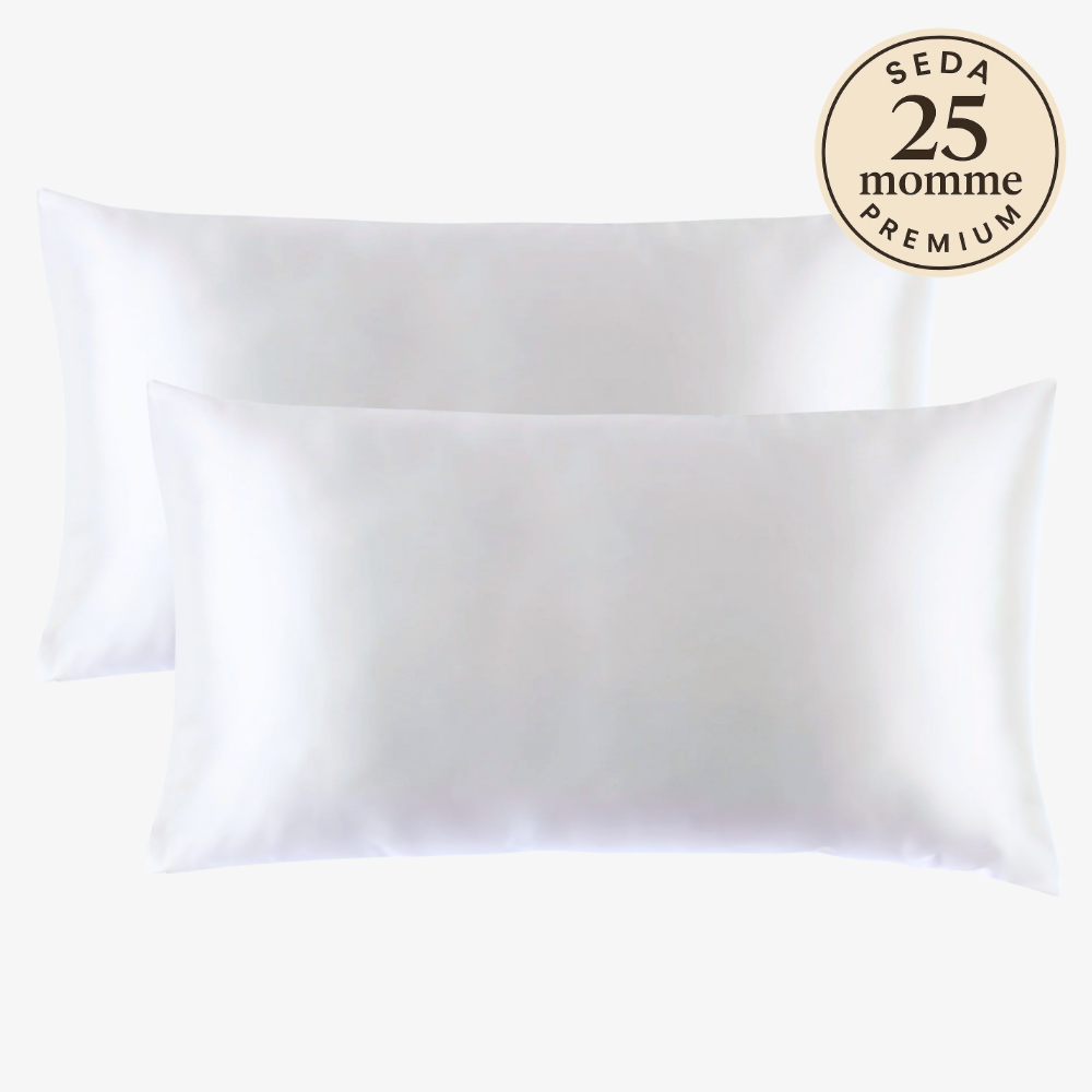 Set 2 Fundas de Seda King Blanco