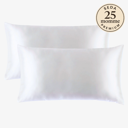 Set 2 Fundas de Seda King Blanco