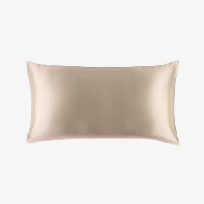 Funda de Seda Almohada King Beige