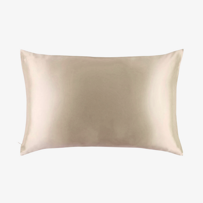 Funda de Seda Almohada Queen Beige