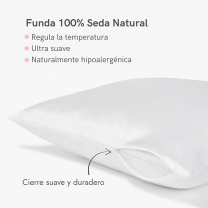 Set 2 Fundas de Seda Queen Blanco