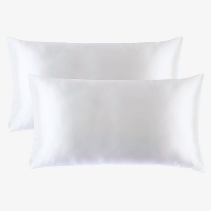 Set 2 Fundas de Seda King Blanco