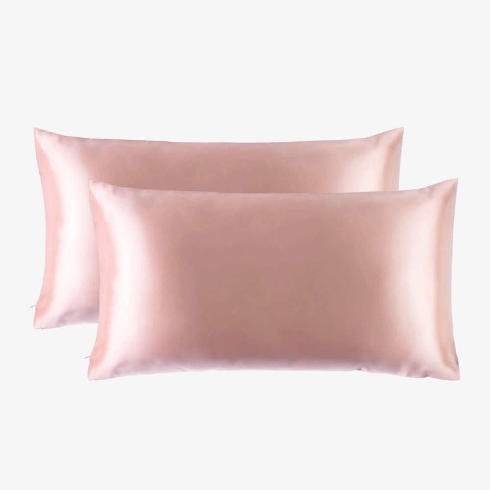 Set 2 Fundas de Seda King Rosa