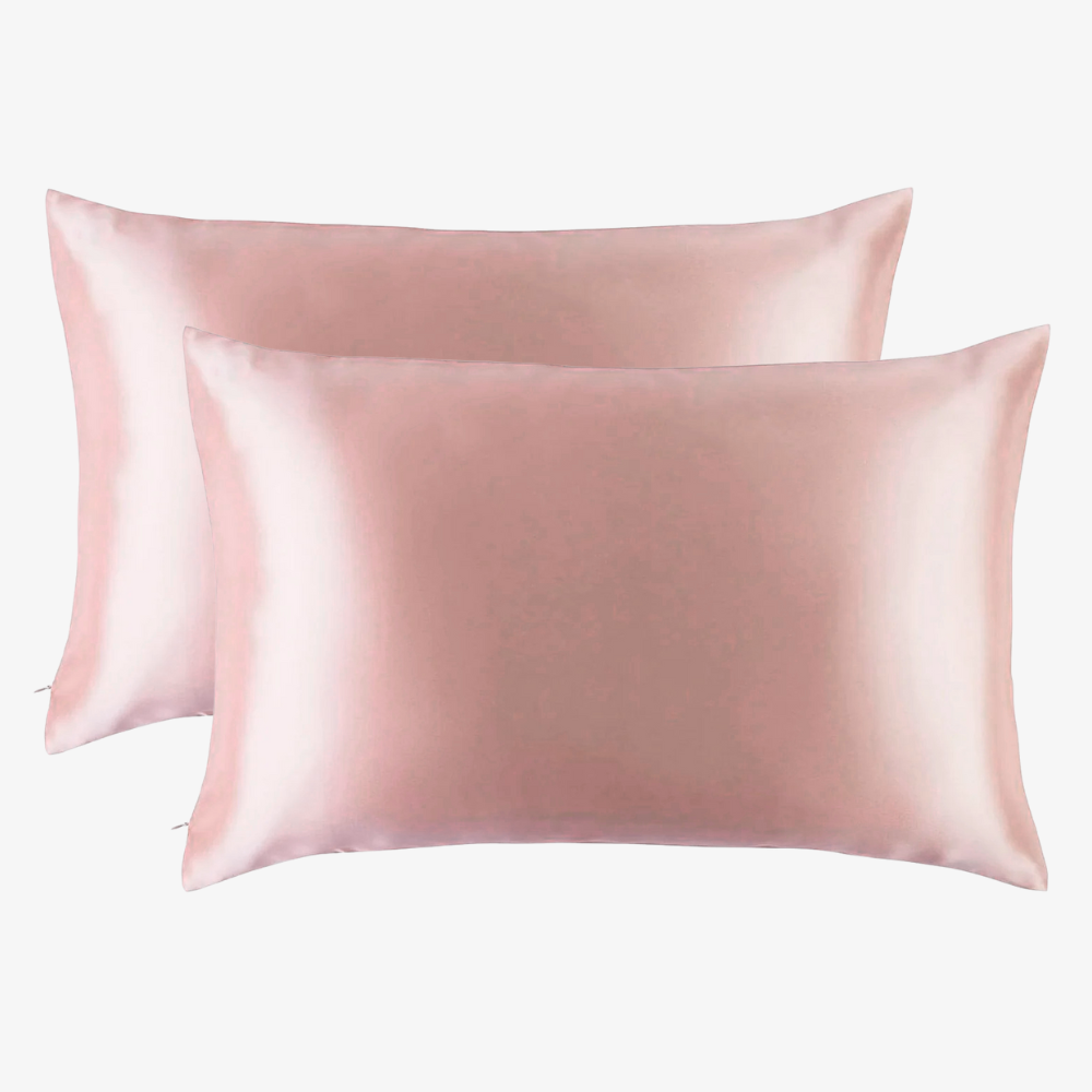 Set 2 Fundas de Seda Queen Rosa