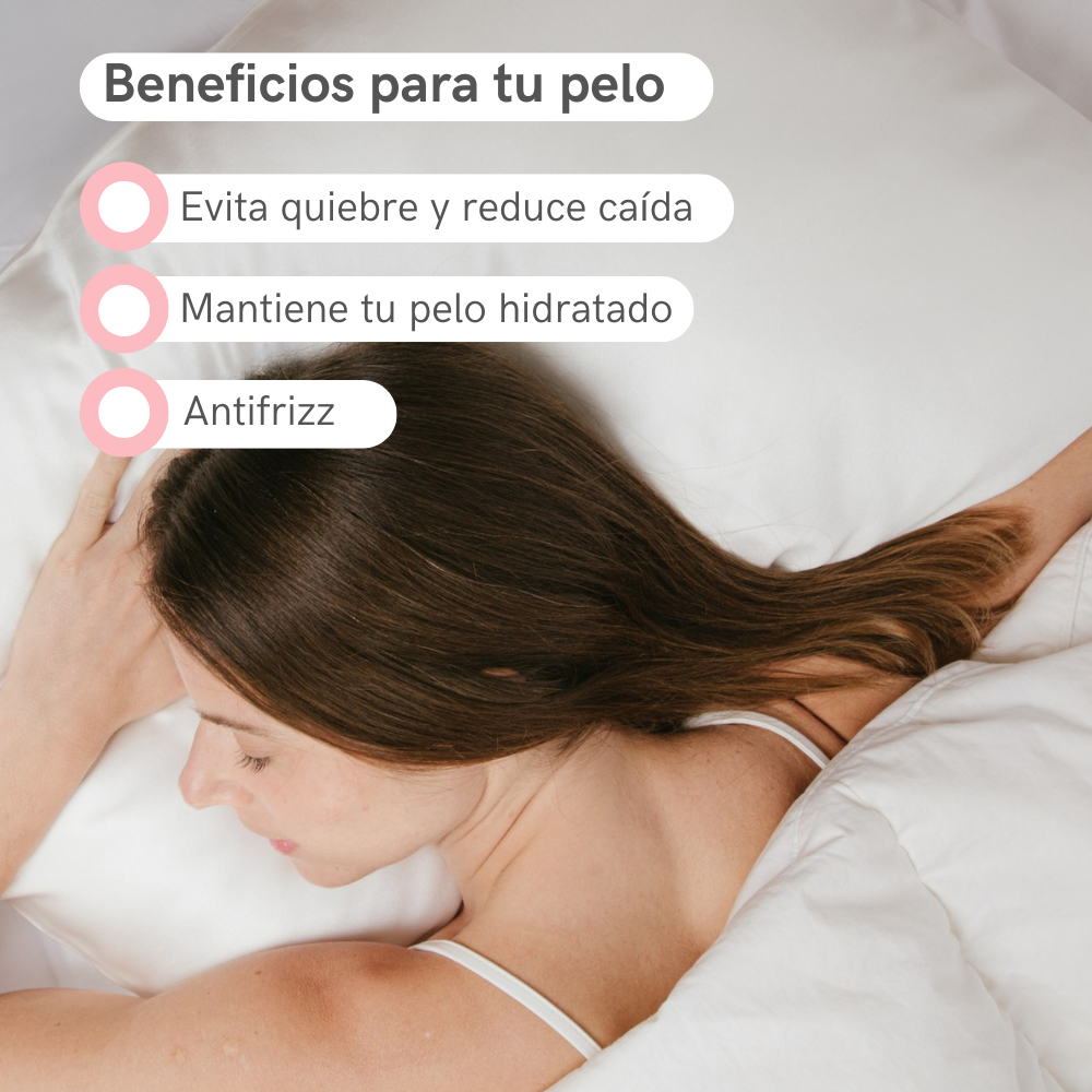 Set 2 Fundas de Seda Queen Blanco