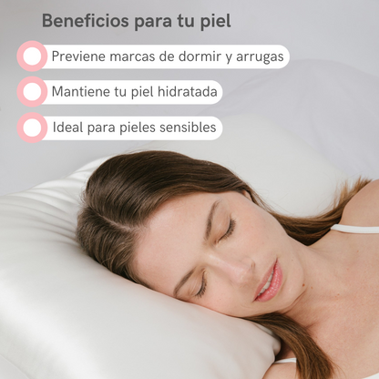 Set 2 Fundas de Seda Queen Blanco