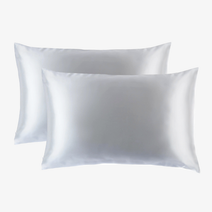 Set 2 Fundas de Seda Queen Gris