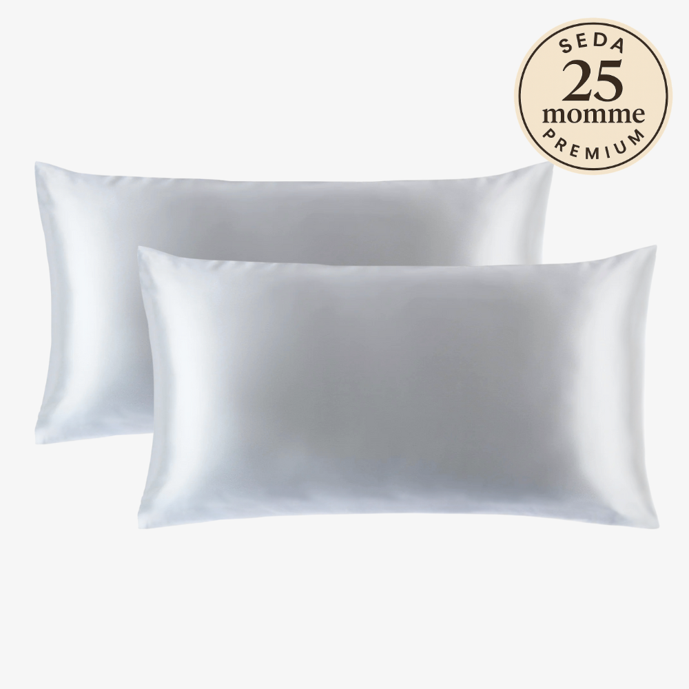 Set 2 Fundas de Seda King Gris