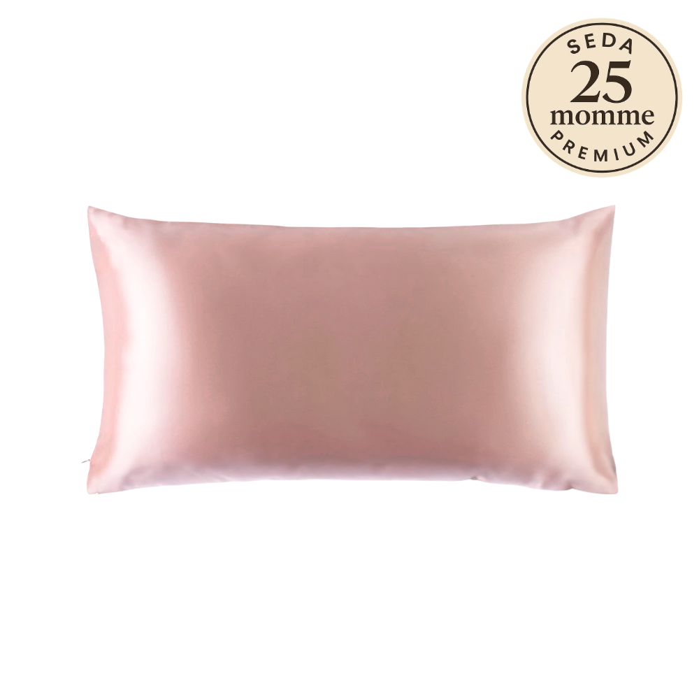 Funda de Seda Almohada King Rosa