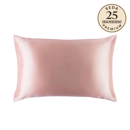 Funda de Seda Almohada Queen Rosa