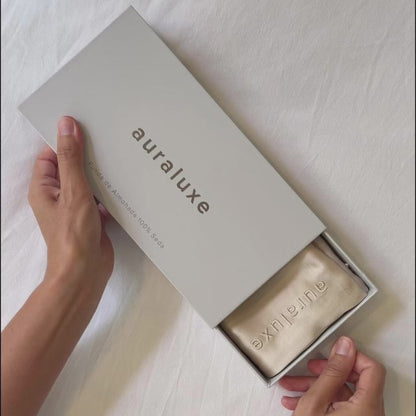 Funda de Seda Almohada Queen Beige